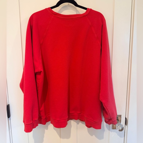 Anthropologie RetroBrand Shoreditch Red Crewneck oversized Sweatshirt XL - Picture 2 of 6